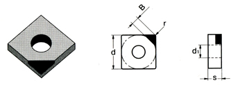 Режущие пластины с впаянным поликристаллом кубического нитрида бора(CBN)